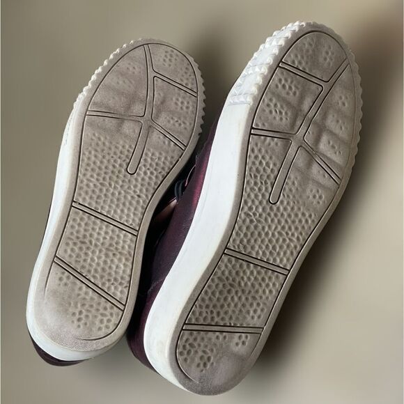 Frye Metallic Reddish/Purple Leather Upper Slip On Chunky Platform Shoes(37/6.5) - Picture 12 of 16